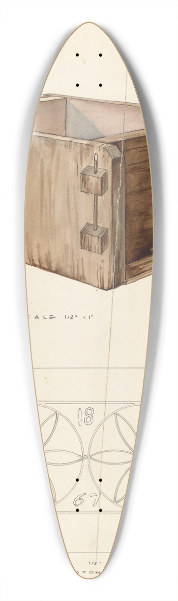 Roberta Elvis - Cheese Mold 39.3 inch art pintail longboard deck