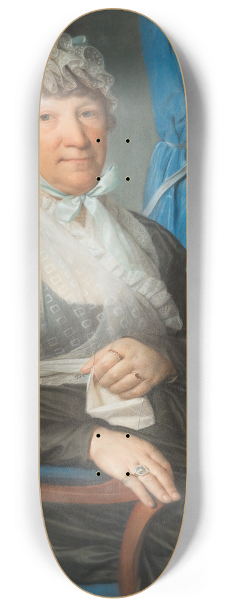 Daniel Caffe - Lady With Needlework At A Window 8.25 inch art skate deck
