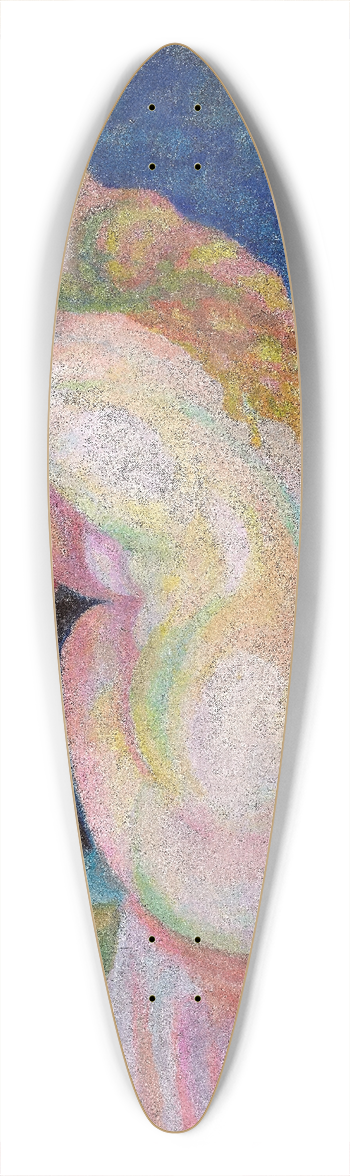 Robert Delaunay - Nude woman reading 39.3 inch art pintail longboard deck