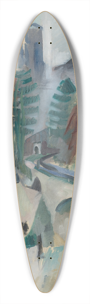 Robert Delaunay - Paysage De Laon 39.3 inch art pintail longboard deck
