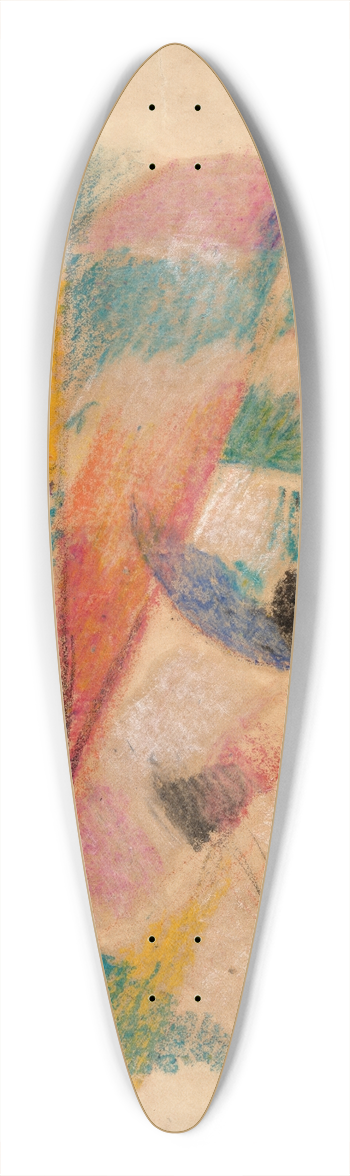 Robert Delaunay - tude pour Lquipe de Cardiff 39.3 inch art pintail longboard deck