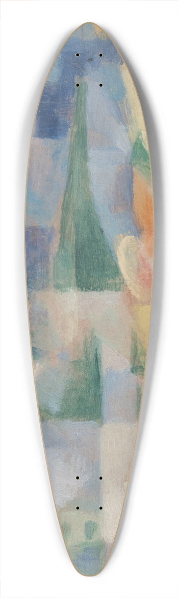 Robert Delaunay - Window overlooking the city 39.3 inch art pintail longboard deck