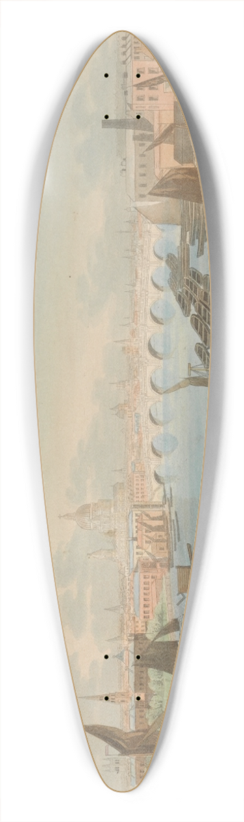 Robert Havell - A View of Blackfriars Bridge and St. Pauls 39.3 inch art pintail longboard deck