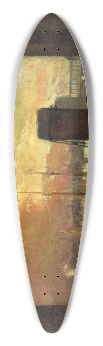 Robert Henri - Cumulus Clouds, East River 39.3 inch art pintail longboard deck
