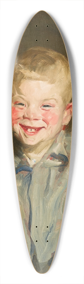 Robert Henri - Laughing Boy 39.3 inch art pintail longboard deck