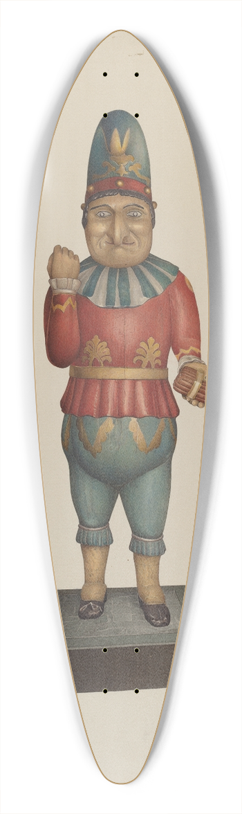 Robert Pohle - Cigar Store Figure  Punch 39.3 inch art pintail longboard deck