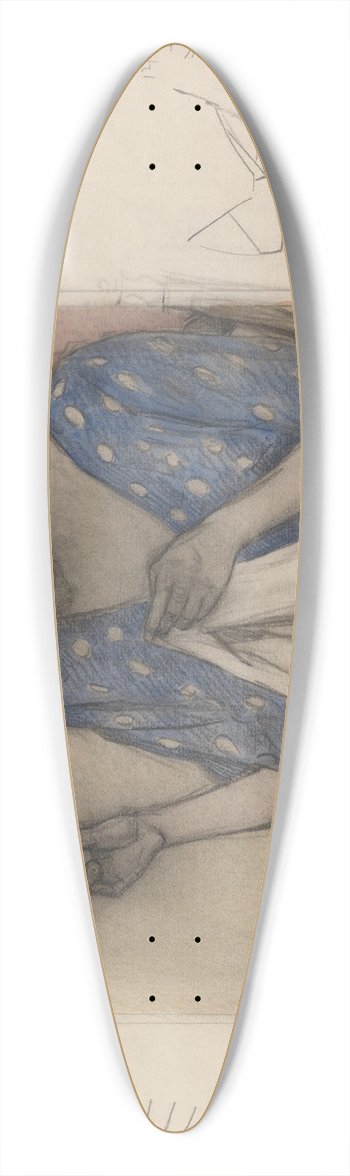Robert Polhill Bevan - Study of a Woman Sewing 39.3 inch art pintail longboard deck
