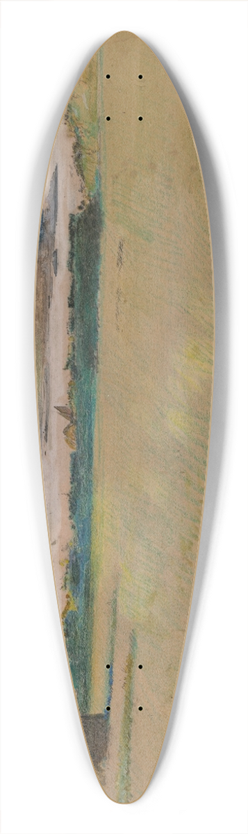 Robert Ponsonby Staples - Irelands Eye from Howth 39.3 inch art pintail longboard deck
