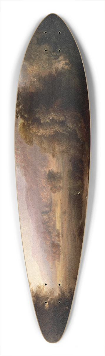 Robert S. Duncanson - View of the St. Annes River 39.3 inch art pintail longboard deck