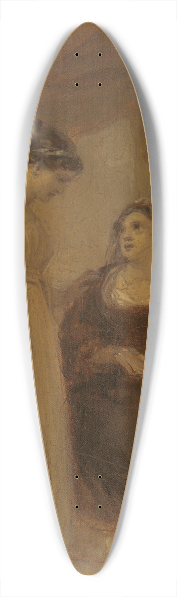 Robert Smirke - Olivia and Maria 39.3 inch art pintail longboard deck