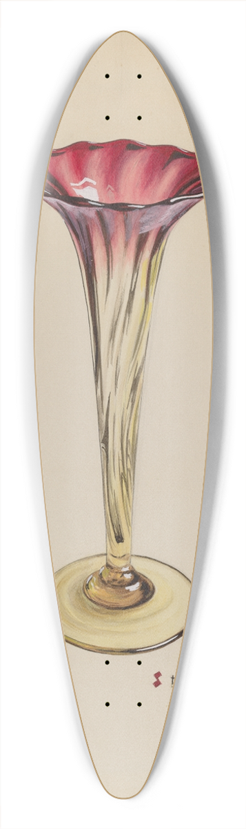 Robert Stewart - Vase (Morning Glory) 39.3 inch art pintail longboard deck