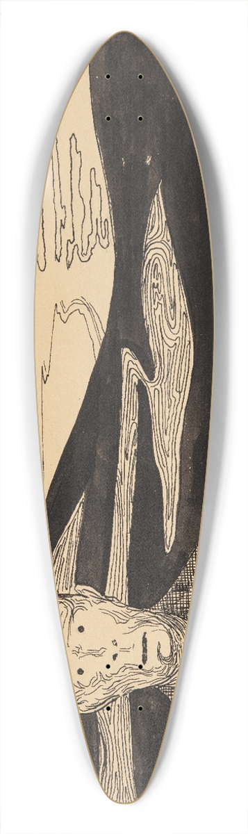 Robert Storm Petersen - Aftenlandskab 39.3 inch art pintail longboard deck