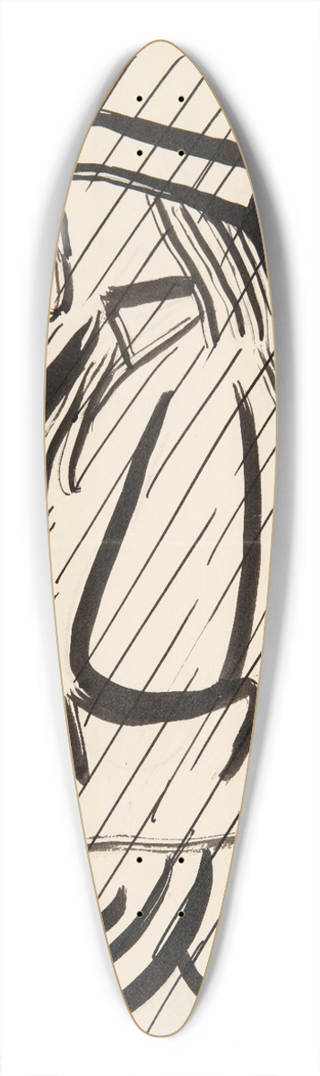 Robert Storm Petersen - Blad Til dagens Flue 39.3 inch art pintail longboard deck