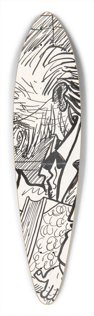 Robert Storm Petersen - Blad Til dagens Flue Ii 39.3 inch art pintail longboard deck