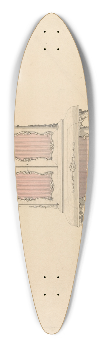 Robert William Hume - Design for Cabinet Pianoforte, Louis Quatorze Style 39.3 inch art pintail longboard deck