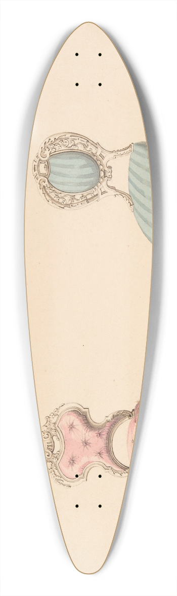 Robert William Hume - Design for Chairs, Louis Quinze Style 39.3 inch art pintail longboard deck