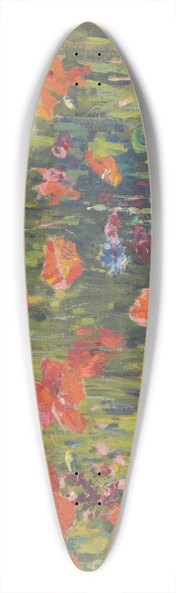 Robert William Vonnoh - Poppies 39.3 inch art pintail longboard deck