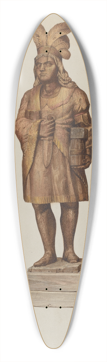 Robert W.R. Taylor - Wooden Indian 39.3 inch art pintail longboard deck
