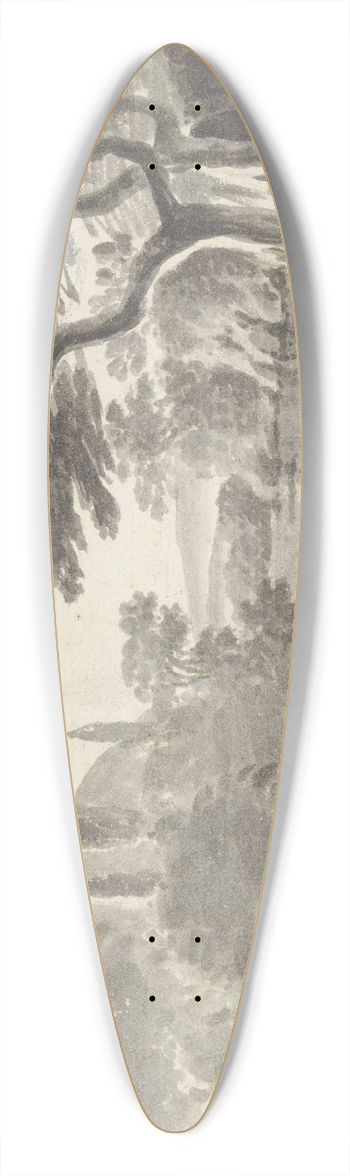 Roelant Roghman - Waldlandschaft mit Wasserfall 39.3 inch art pintail longboard deck