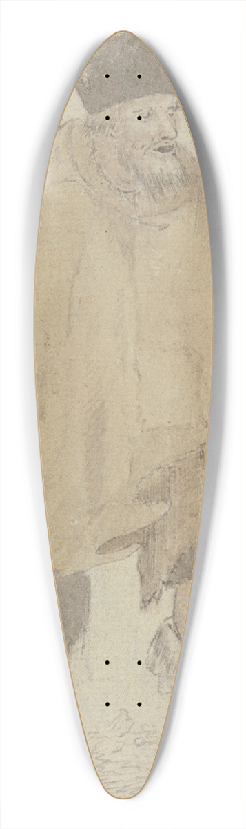 Roelant Savery - Man in a Ragged Cloak Walking to the Right 39.3 inch art pintail longboard deck