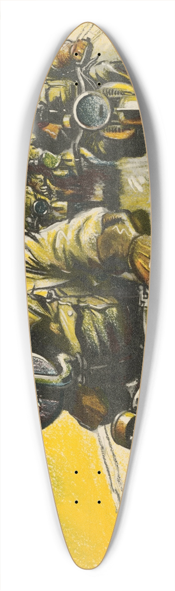 Roland Davies - A Motor-Cycle Detachment of the British Army Armed with Tommy Guns 39.3 inch art pintail longboard deck