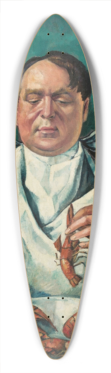 Roman Kramsztyk - Man eating crayfish (Portrait of Karol Szuster) 39.3 inch art pintail longboard deck