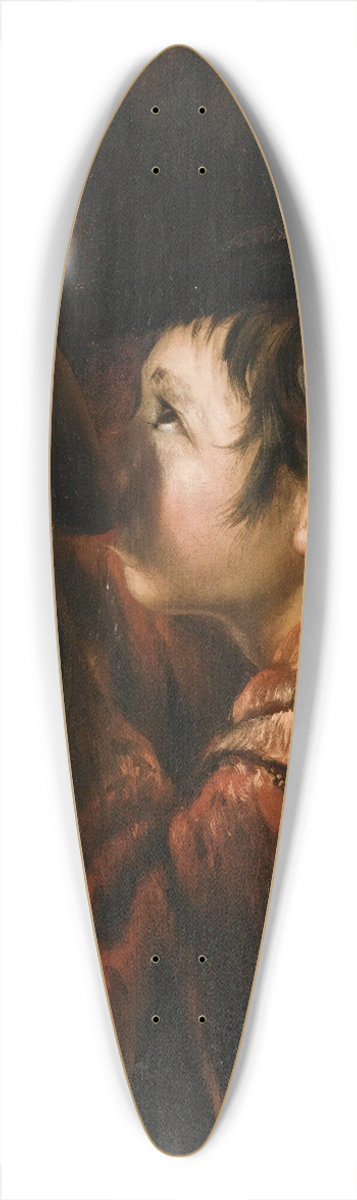 Roman School - ABoy Using His Hat ToDrink Water From A Fountain 39.3 inch art pintail longboard deck
