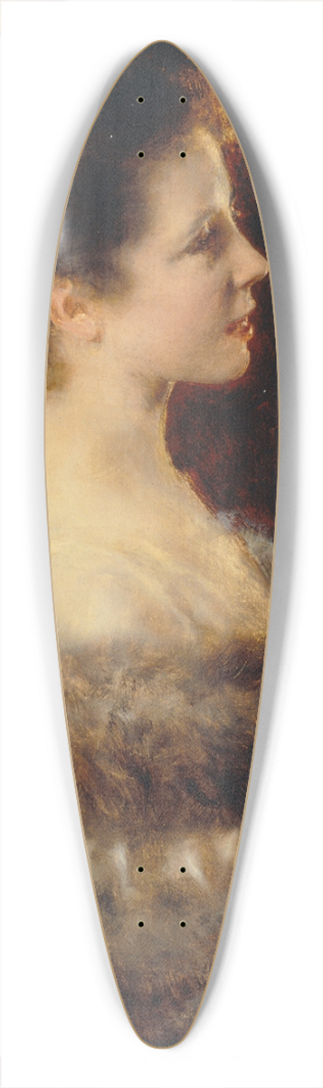 Rom Ribera - Woman in Evening Gown 39.3 inch art pintail longboard deck