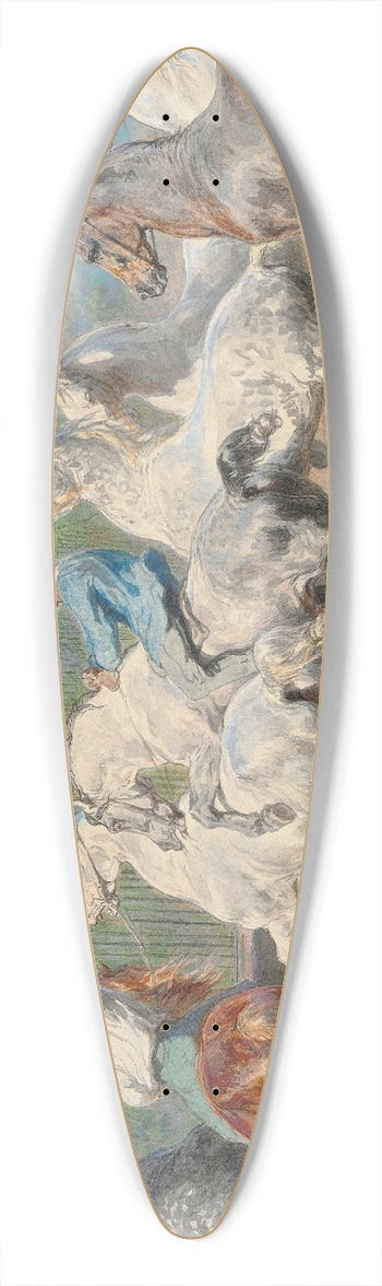 Rosa Bonheur - Return from the Horse Fair 39.3 inch art pintail longboard deck