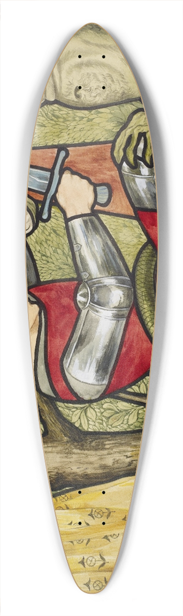 Rosa Corder - The Story of St George  St George Slaying the Dragon 39.3 inch art pintail longboard deck