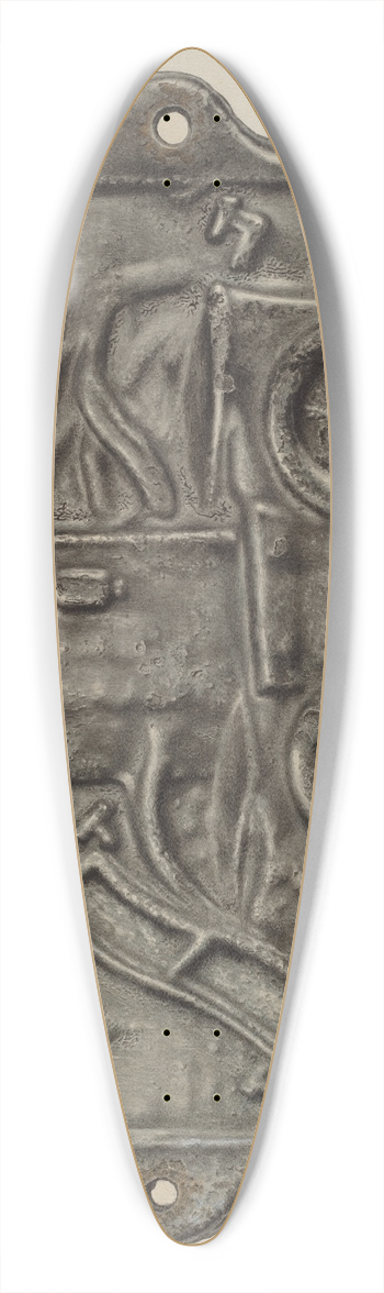 Rose Campbell-Gerke - Firemark 39.3 inch art pintail longboard deck