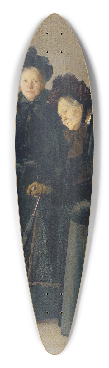 Rudolf Bacher - Zwei Schwestern 39.3 inch art pintail longboard deck