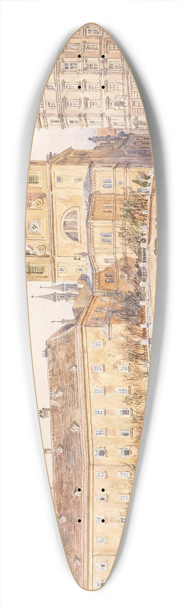 Rudolf Bernt - Dominikanerbastei Wien 39.3 inch art pintail longboard deck