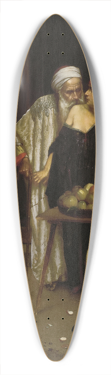 Rudolf Ernst - The Orange Seller 39.3 inch art pintail longboard deck