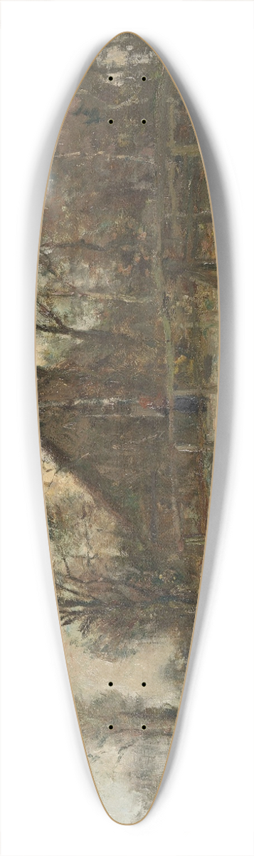 Rudolf Hckner - Bauernhof am Wasser 39.3 inch art pintail longboard deck