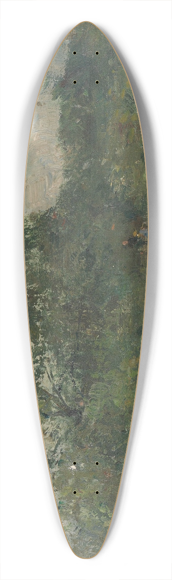 Rudolf Hckner - Landschaft mit kleinen Gestalten 39.3 inch art pintail longboard deck