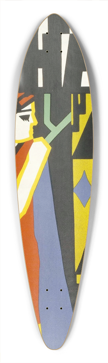 Rudolf Kalvach - Kunstschau  1908 Wien  Mai-October 39.3 inch art pintail longboard deck