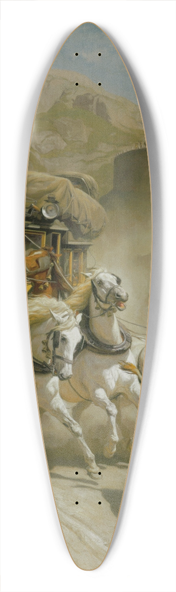 Rudolf Koller - Die Gotthardpost 39.3 inch art pintail longboard deck