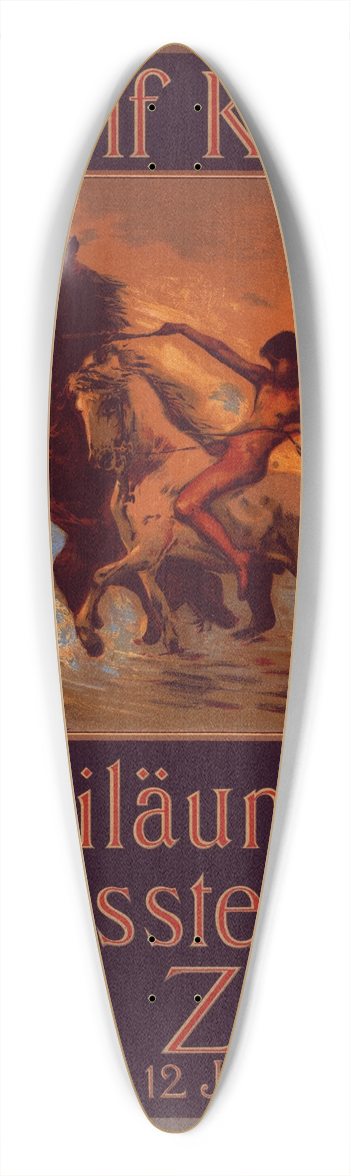 Rudolf Koller - Jubilums Ausstellung Zurich 39.3 inch art pintail longboard deck