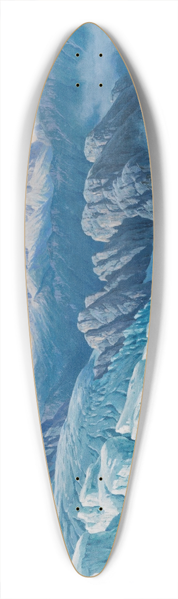 Rudolf Reschreiter - Langkofelgruppe vom Marmolata-Gletscher 39.3 inch art pintail longboard deck