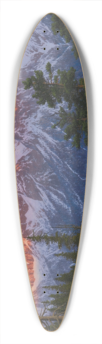 Rudolf Reschreiter - Winterliche Abendstimmung bei Mittenwald 39.3 inch art pintail longboard deck