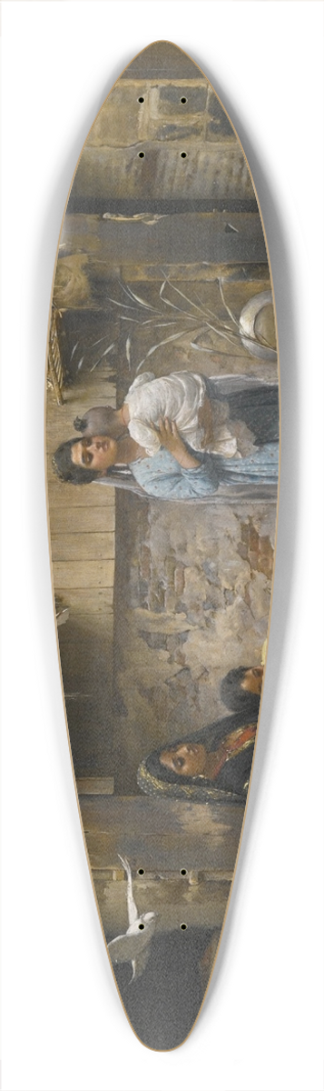 Rudolf Swoboda - A Cairene Courtyard 39.3 inch art pintail longboard deck