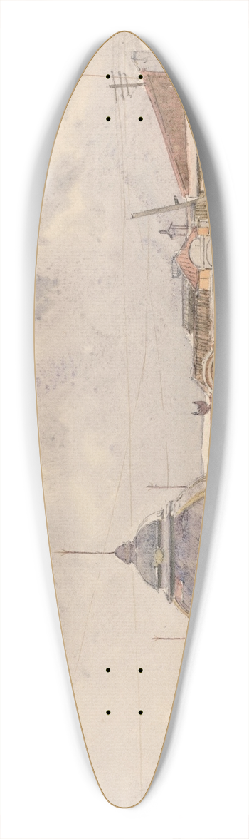 Rudolf von Alt - Belvedere Palace, Vienna 39.3 inch art pintail longboard deck