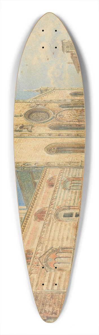 Rudolf von Alt - Dom zu Como 39.3 inch art pintail longboard deck