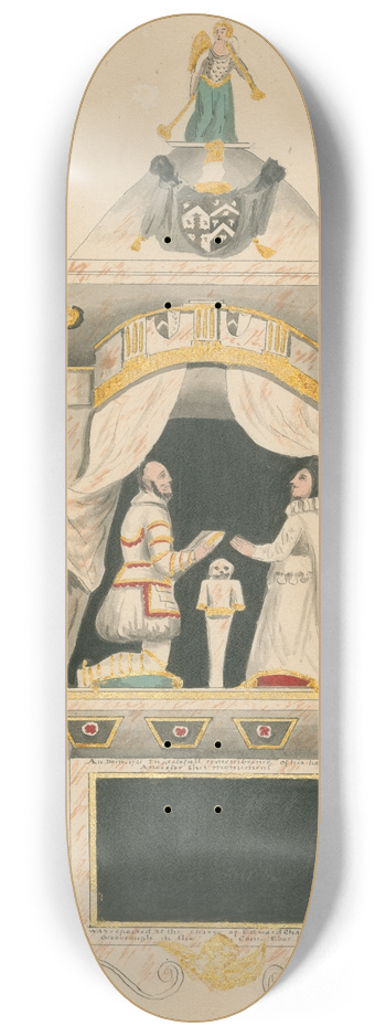 Daniel Lysons - Memorial to Sir Thomas Chaloner 8.25 inch art skate deck