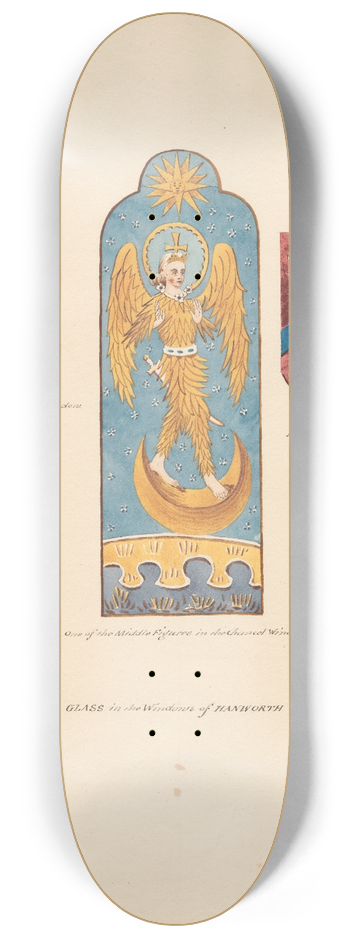 Daniel Lysons - Stained Glass in the Windows of Hanworth Church 8.25 inch art skate deck