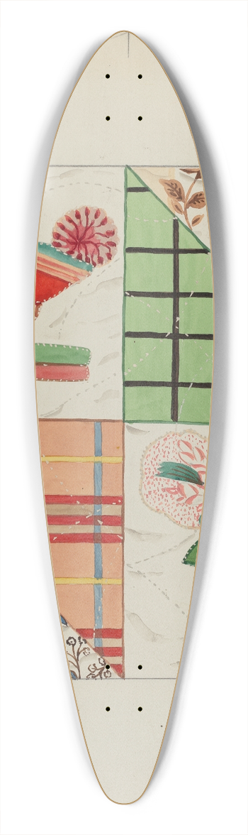 Ruth M. Barnes - Applique Quilt 39.3 inch art pintail longboard deck