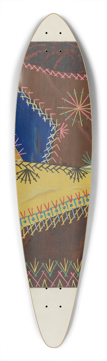 Ruth M. Barnes - Crazy Quilt 39.3 inch art pintail longboard deck