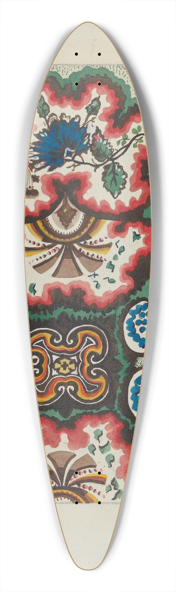Ruth M. Barnes - Quilted Coverlet 39.3 inch art pintail longboard deck