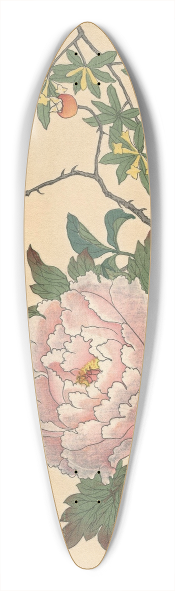 Sakai Hoitsu - Peony 39.3 inch art pintail longboard deck